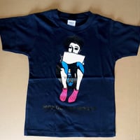 モンドくんTシャツ｜すわりモンドくん｜ネイビー