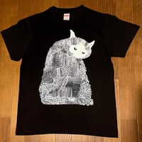 モンドくんTシャツ｜無愛想な猫｜ブラック