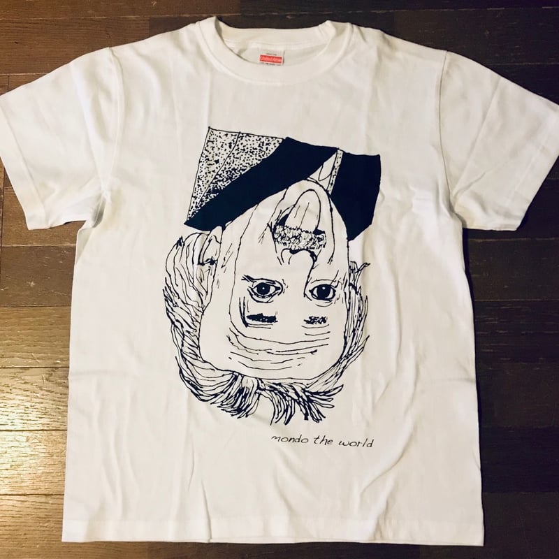 モンドくんTシャツ｜逆さアインシュタイン｜ホワイト | ヨコチンウェブ