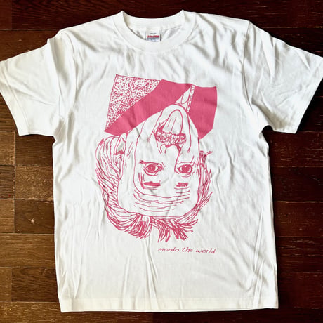 モンドくんTシャツ｜逆さアインシュタイン｜ピンク