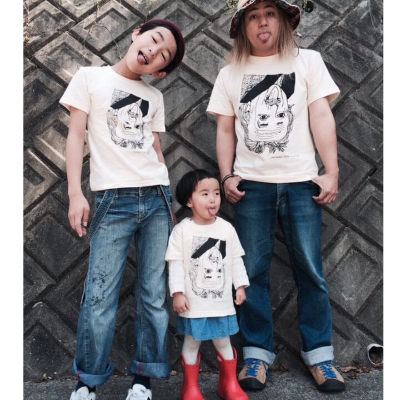 モンドくんTシャツ｜逆さアインシュタイン｜ホワイト | ヨコチンウェブ