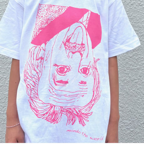 モンドくんTシャツ｜逆さアインシュタイン｜ピンク