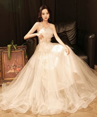 ブライダルドレス ベルライン オフショルダー 半袖 052819  