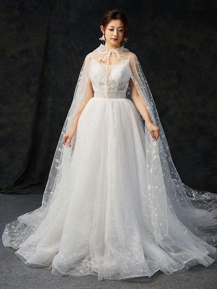 ブライダルドレス ベルライン ロングトレーン ウェディング 052859  