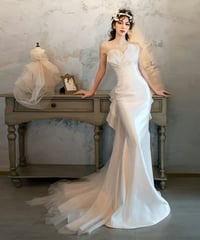 ブライダルドレス ベルライン オフショルダー 半袖 052819  