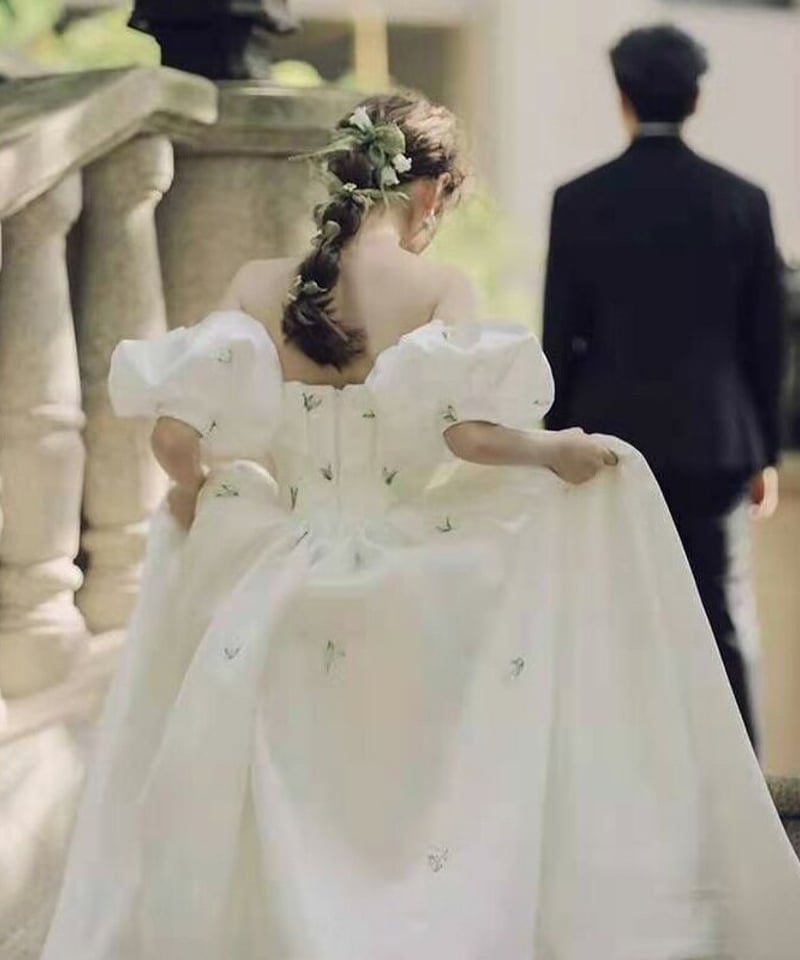 ブライダルドレス ベルライン オフショルダー 半袖 052819  