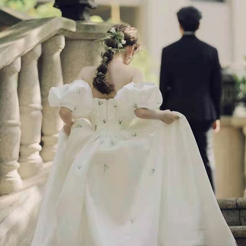 ブライダルドレス ベルライン オフショルダー 半袖 052819  