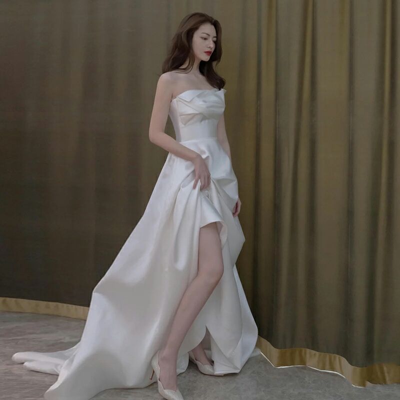 ブライダルドレス Aライン ロング ウェディング オフショルダー 052629  