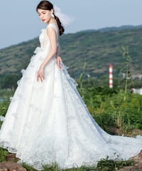 ブライダルドレス ベルラインスクエアネック ウェディング 052844  