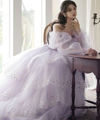 ブライダルドレス ベルライン オフショルダー ウェディング 052854  