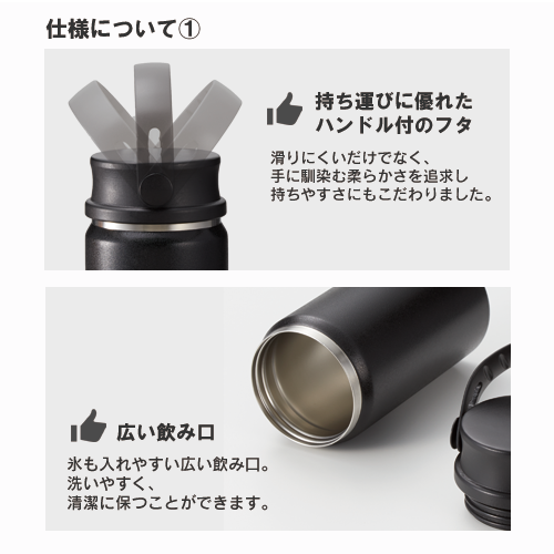 Zalattoサーモハンドルスタイルボトル 350ml はにわ顔