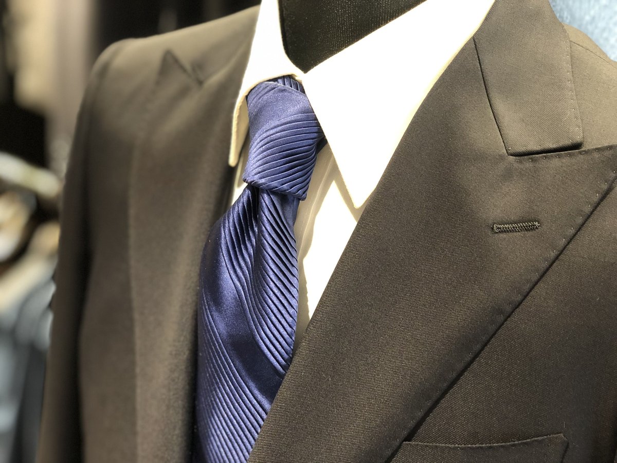 STEFANO RICCI／ステファノリッチ プリーツネクタイ　ブルー✕ブラウン STEFANO RICCI】プリーツタイ(ブルー): ネクタイ | 銀座田屋