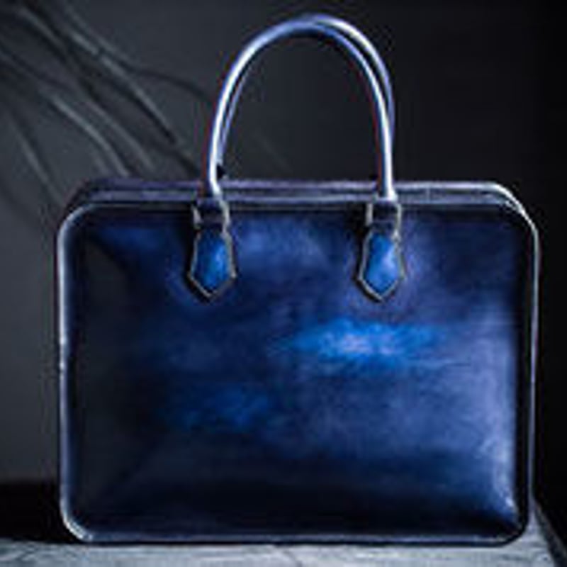 Berluti UnJour Blue Gradation BriefCase