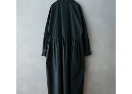 OP190BK  天日干しコットン・タックワンピース／ブラック（MAGALI）