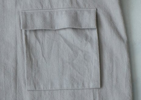 CT06GY  オーガニックコットン・ステンカラーコート／アッシュグレー（MAGALI）