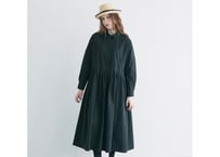 OP190BK  天日干しコットン・タックワンピース／ブラック（MAGALI）