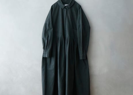OP190BK  天日干しコットン・タックワンピース／ブラック（MAGALI）