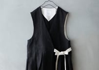 BL258BK   リネンウール・カシュクールジレ／ブラック（MAGALI）