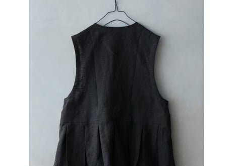 BL258BK   リネンウール・カシュクールジレ／ブラック（MAGALI）