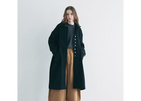 CT06BK  オーガニックコットン・ステンカラーコート／ブラック（MAGALI）