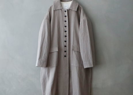 CT06GY  オーガニックコットン・ステンカラーコート／アッシュグレー（MAGALI）