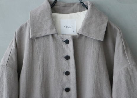 CT06GY  オーガニックコットン・ステンカラーコート／アッシュグレー（MAGALI）