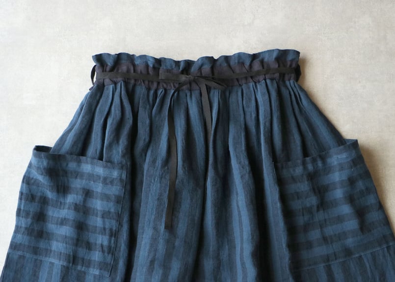 マガリ magali ストライプリネン スカート ✨美品✨マガリ ストライプ