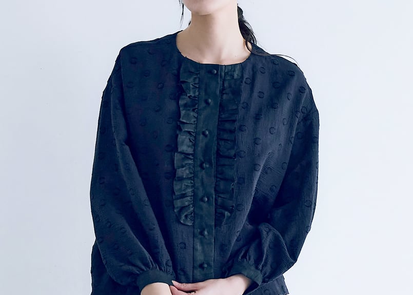 MAGALI コルトレイクリネン・フリルブラウス／ブラック 楽天市場】MAGALI マガリ コルトレイクリネン フリル ブラウス