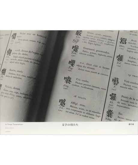 港千尋写真集『文字の母たち　Le Voyage Typographique』
