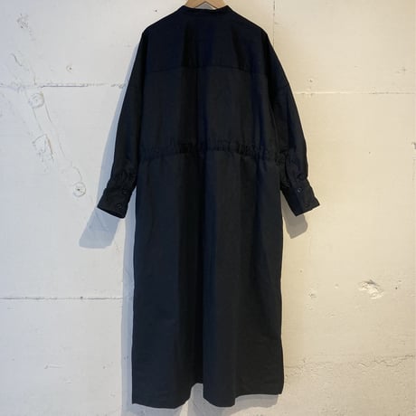 GALERIE TISSU ツイルファティーグワンピース ネイビー