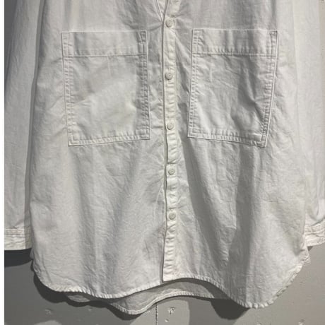NATURAL LAUDRY セルヴィッチダンガリーシャツカーデガン シロ