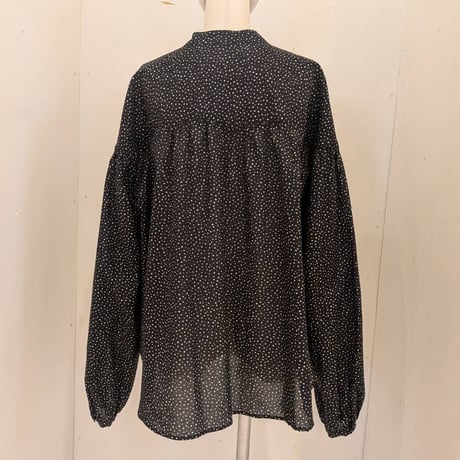 【BON VIEUX TEMPS】ランダムドットシャツ　BLACK×WHITE