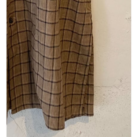 TISSU 先染めチェック ハイデンシティ エフォートレストレンチ size3　ベージュグレンチェック