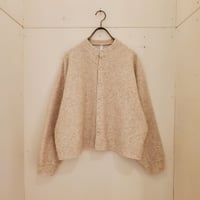 【UNIVERSAL TISSU】リサイクルウールパイル スナップカーディガン
