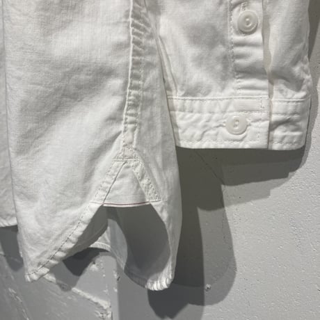 NATURAL LAUDRY セルヴィッチダンガリーシャツカーデガン シロ