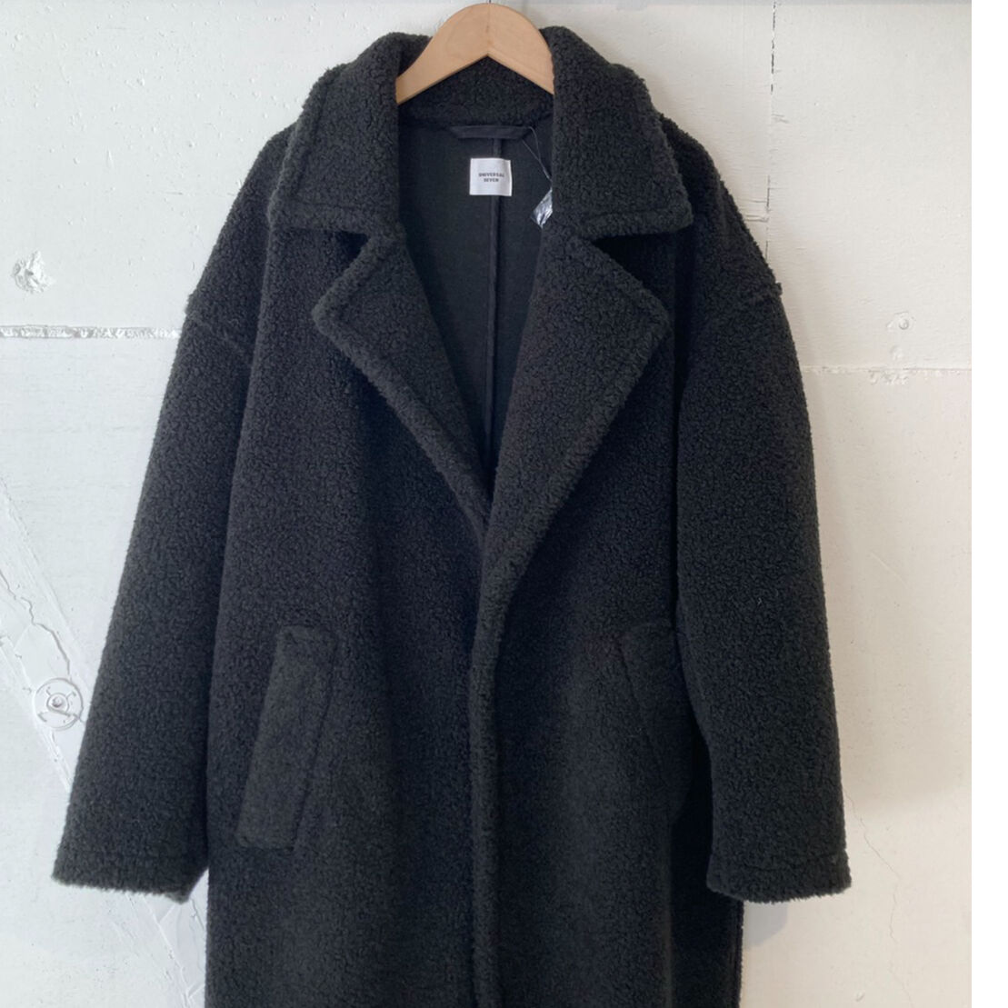 UNIVERSAL SEVEN ボアチェスターコート size F クロ | un de plus