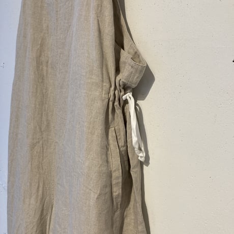 TISSU トリプルワッシャーリネンサイドギャザーサロペット size3 キナリ