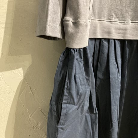NATURAL LAUNDRY 度詰め天竺クレアワンピース フェードブルー