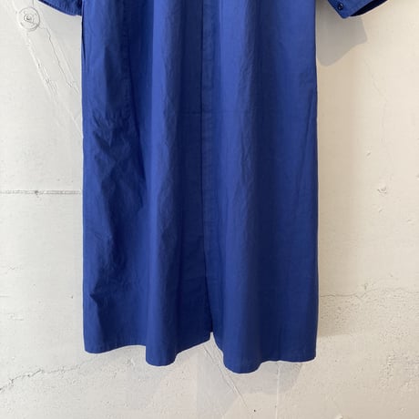 NATURALLAUNDRY スモッグタックワンピース ブルー