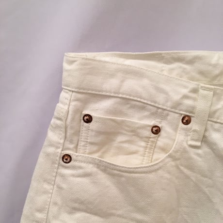 NATURAL LAUNDRY セルビッチデニム5ポケットパンツ　ホワイト size2