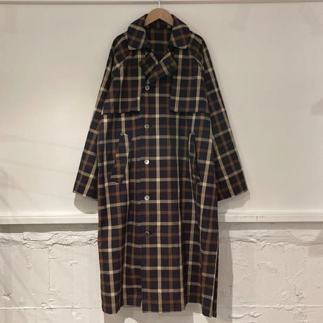 TISSU ハイデンシティ エフォートレストレンチ 3size ネイビー地チェック