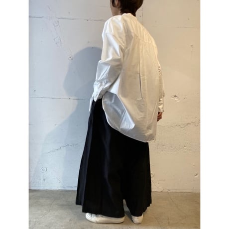 UNIVERSAL TISSU トリプルワッシャーリネンラップキュロットパンツ キナリ