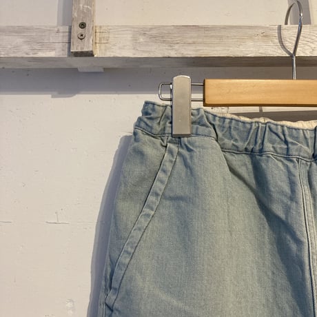 TISSU サフィランリネンデニム イージーテーパードパンツ size1 ブリーチ