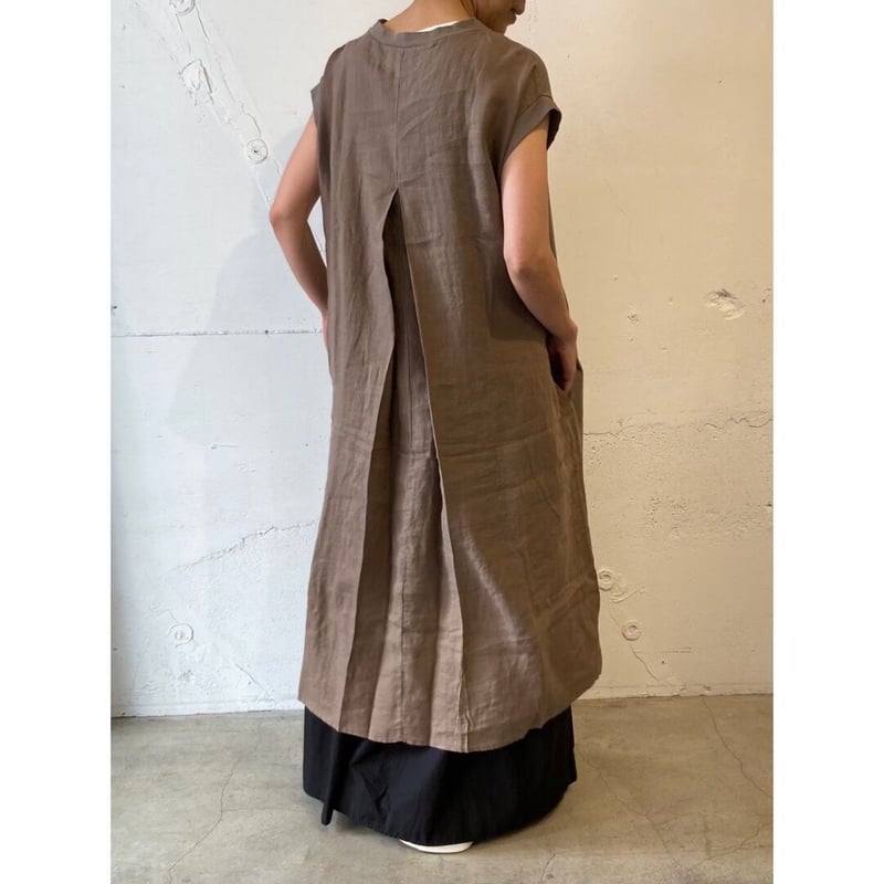 UNIVERSAL SEVEN USAコットン リネンコンボロングワンピース