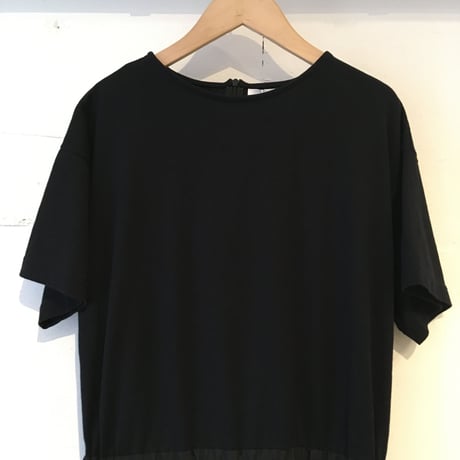 UNIVERSAL TISSU クラシック天竺 オールインワン　黒