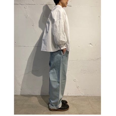 TISSU サフィランリネンデニム イージーテーパードパンツ size3 オフ