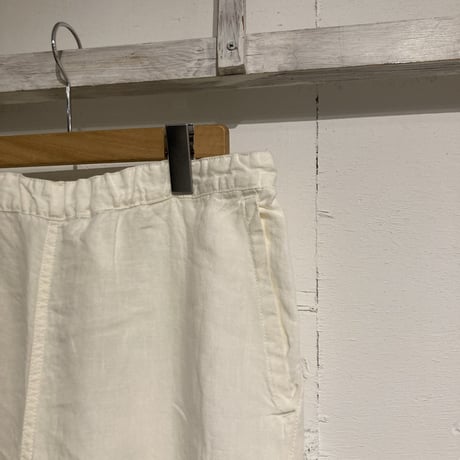 TISSU トリプルワッシャーリネン イージーテーパードパンツ size3 シロ
