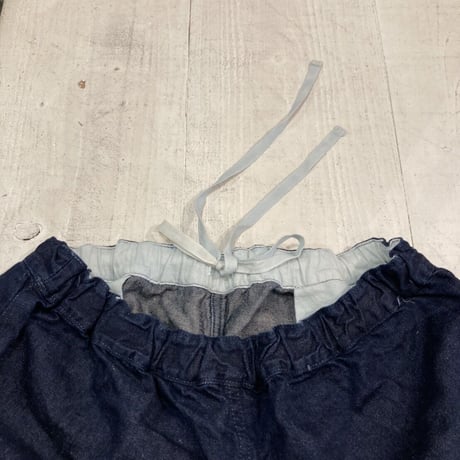 TISSU サフィランリネンデニム イージーテーパードパンツ size3 インディゴ
