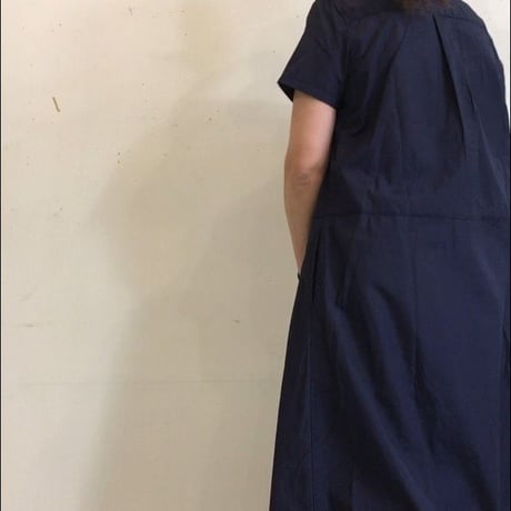 UNIVERSAL TISSU　コットンブロードホスピタル ハーフスリーブワンピース　シロ
