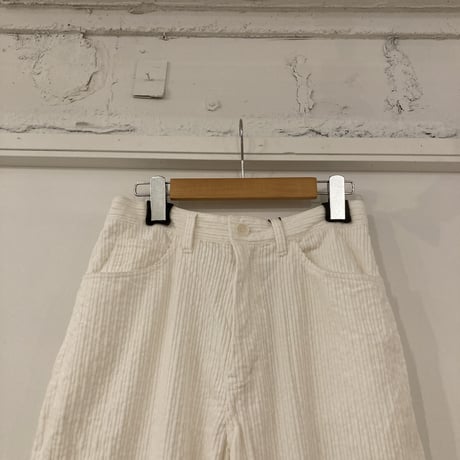 TISSU コーデュロイハイライズパンツ size1 シロ